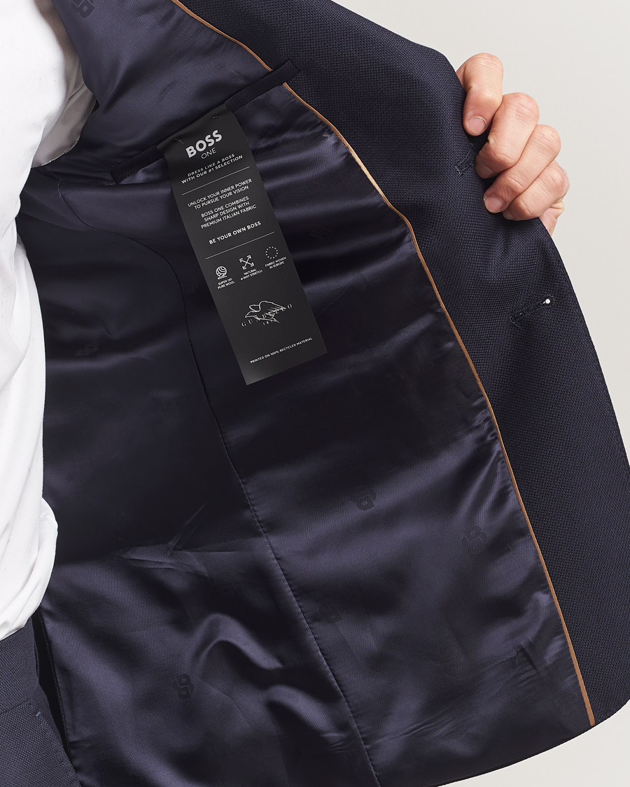 Herren | Anzüge | BOSS BLACK | Huge Structured Wool Suit Dark Blue