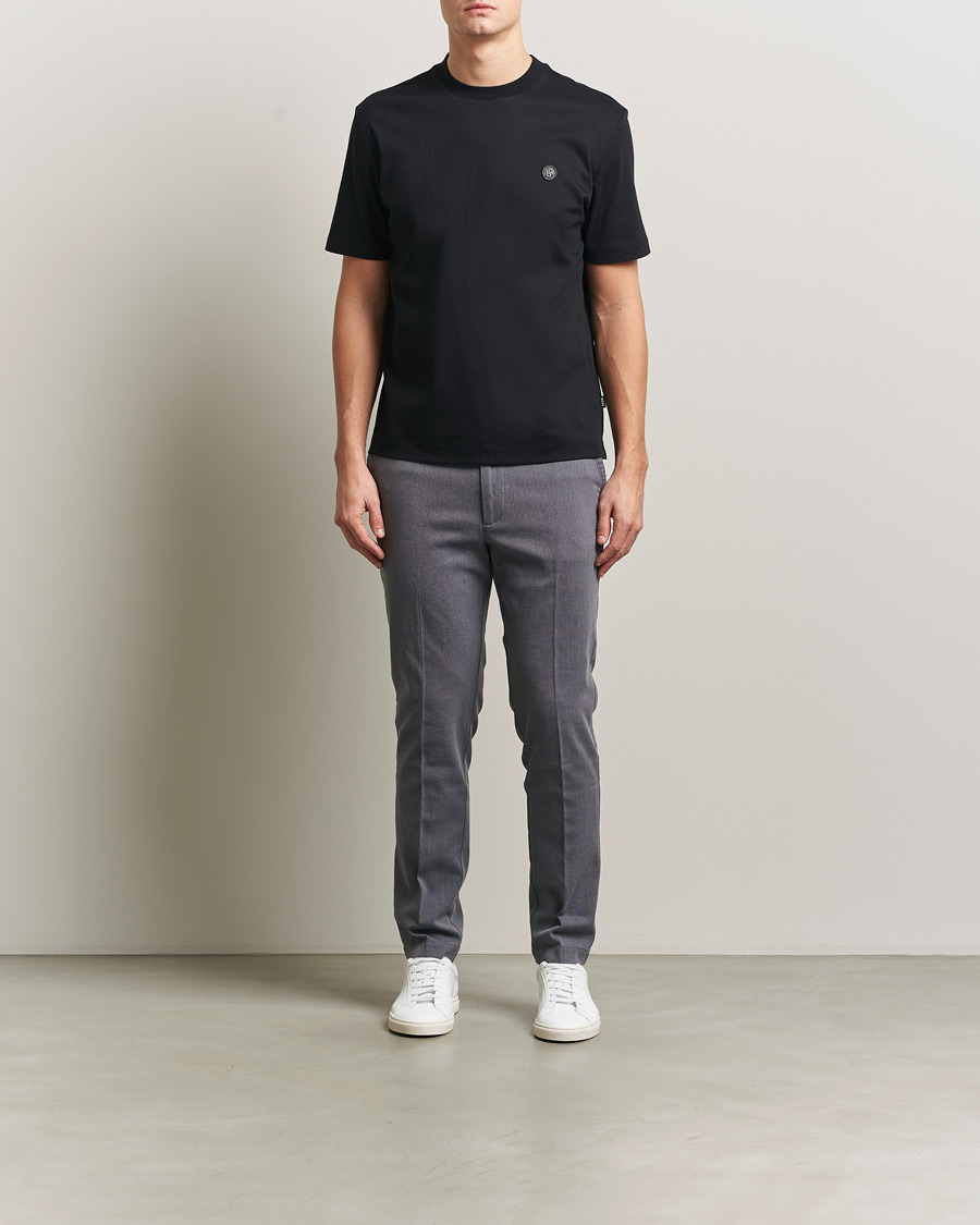 Herren | T-Shirts | BOSS BLACK | Taut Regular Fit T-Shirt Black
