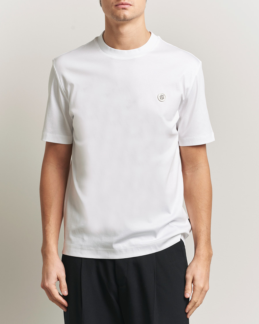 Herren | T-Shirts | BOSS BLACK | Taut Regular Fit T-Shirt White