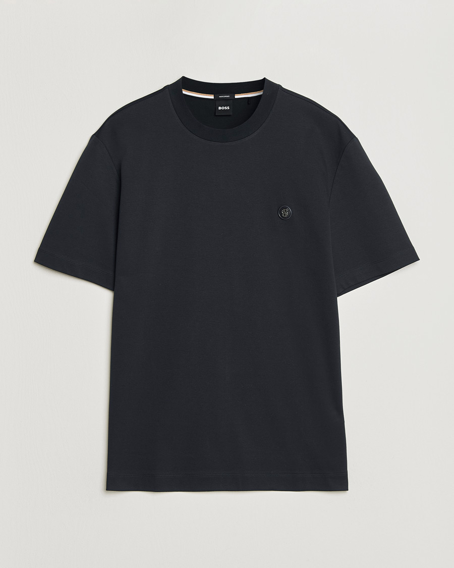 Herren | T-Shirts | BOSS BLACK | Taut Regular Fit T-Shirt Dark Blue