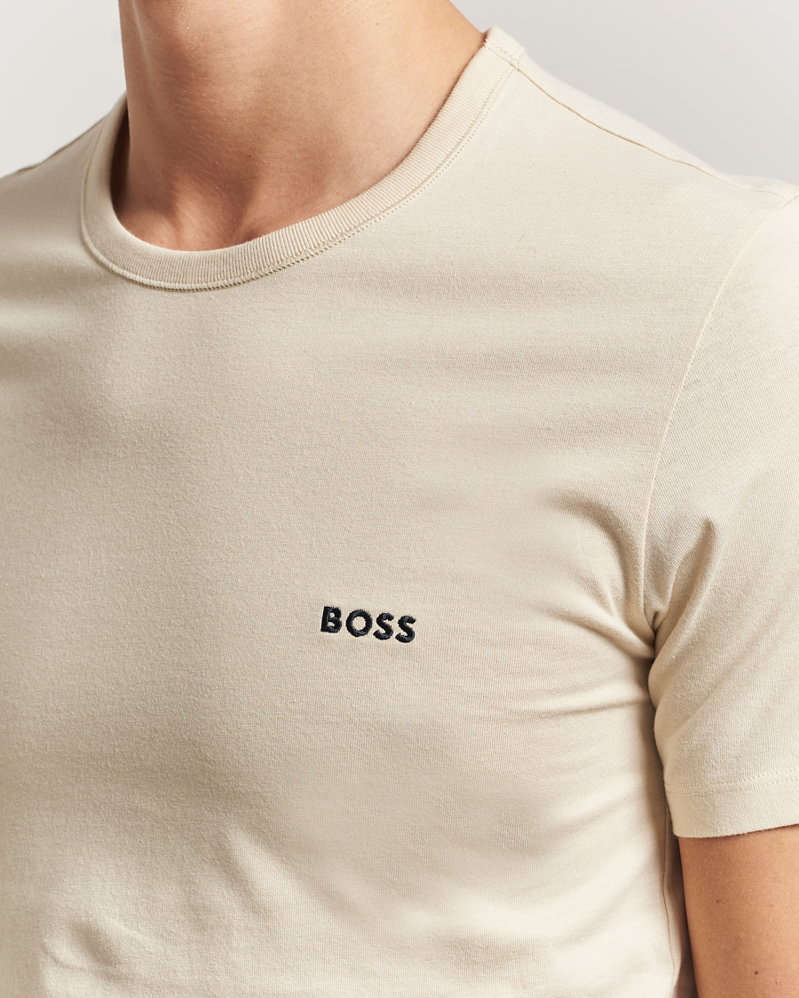 Herren | T-Shirts | BOSS BLACK | 3-Pack Crew Neck T-Shirt Beige/Navy/Black