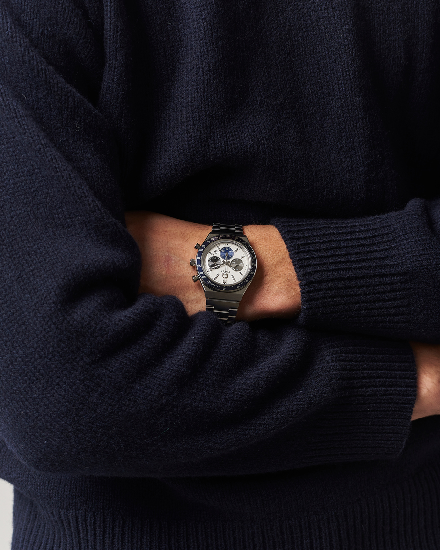 Herren | Timex Q Chronograph Tonal Sub Dials 40mm White Dial | Timex | Q Chronograph Tonal Sub Dials 40mm White Dial