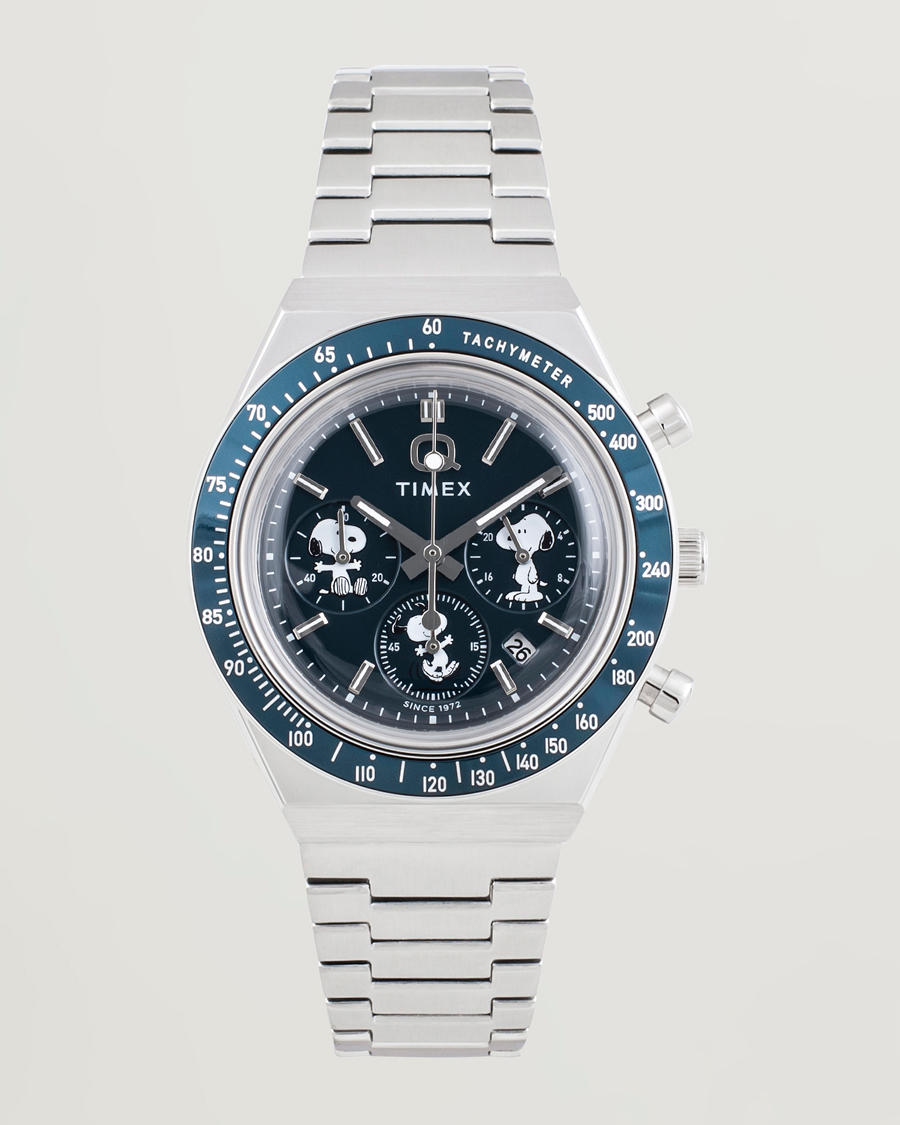 Herren | Timex Timex X Peanuts Q Chronograph Snoopy 40mm Blue Dial | Timex | X Peanuts Q Chronograph Snoopy 40mm Blue Dial