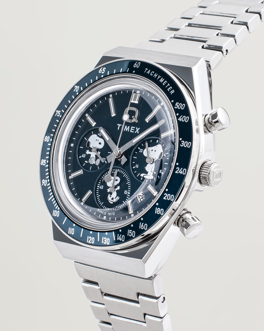 Herren | Timex Timex X Peanuts Q Chronograph Snoopy 40mm Blue Dial | Timex | X Peanuts Q Chronograph Snoopy 40mm Blue Dial