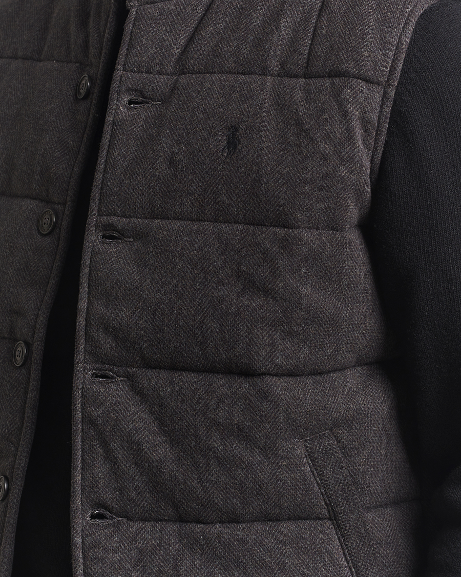 Herren | Westen | Polo Ralph Lauren | Knitted Herringbone Vest Dark Charcoal Heather