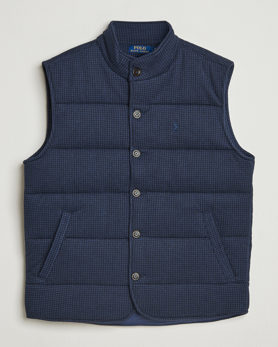 Herren | Westen | Polo Ralph Lauren | Knitted Dogtooth Vest Winter Navy Heather