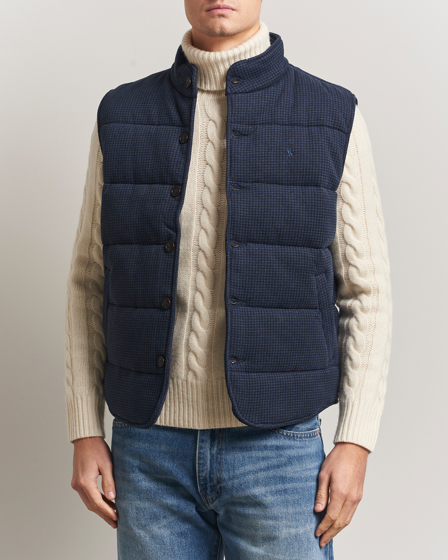 Herren | Westen | Polo Ralph Lauren | Knitted Dogtooth Vest Winter Navy Heather