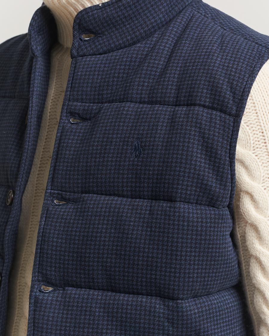 Herren | Westen | Polo Ralph Lauren | Knitted Dogtooth Vest Winter Navy Heather