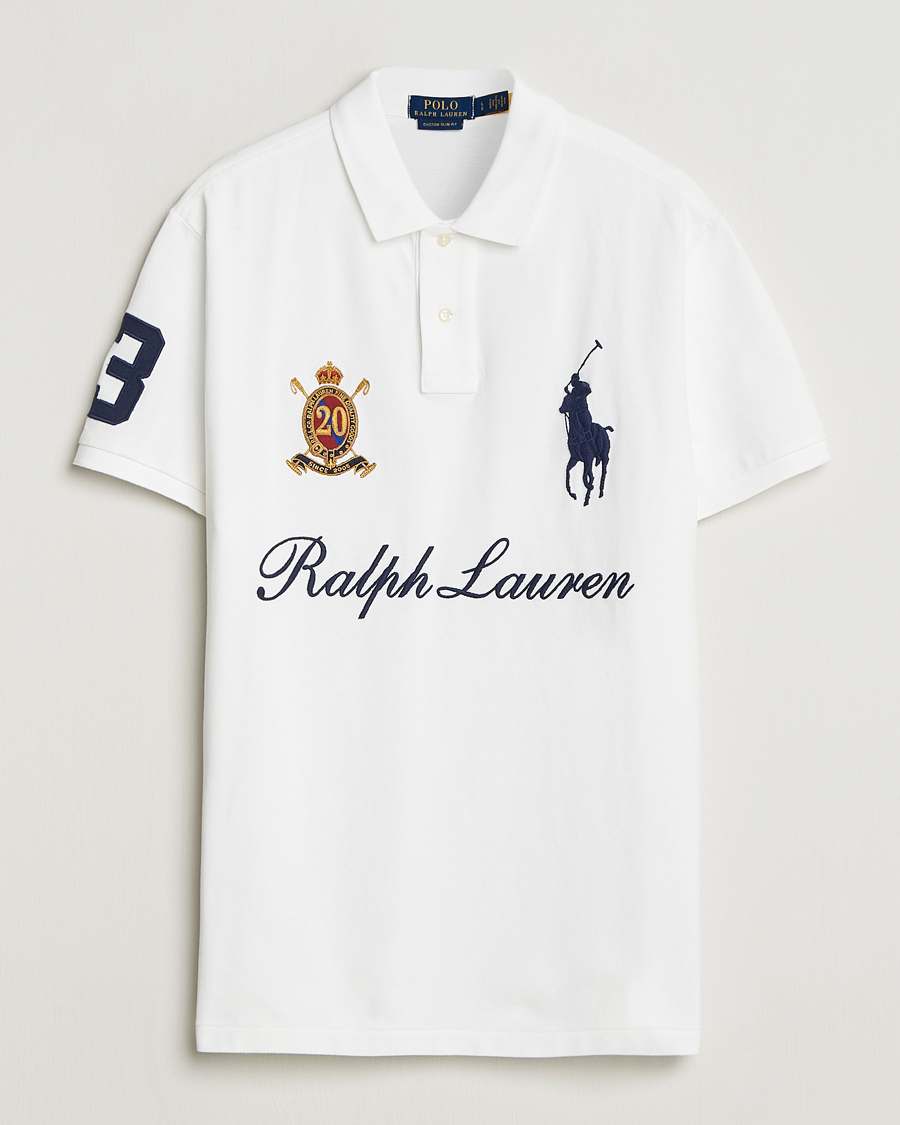 Herren | Poloshirts | Polo Ralph Lauren | Custom Slim Fit Big Pony Polo White