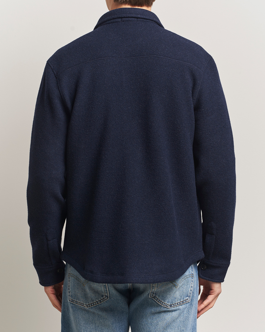 Herren | Hemden | Polo Ralph Lauren | Brushed Double Knitted Overshirt Worth Navy Heather