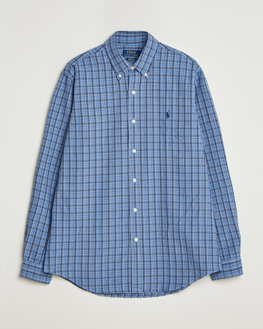 Herren | Hemden | Polo Ralph Lauren | Custom Fit Checked Shirt Blue Heather Multi