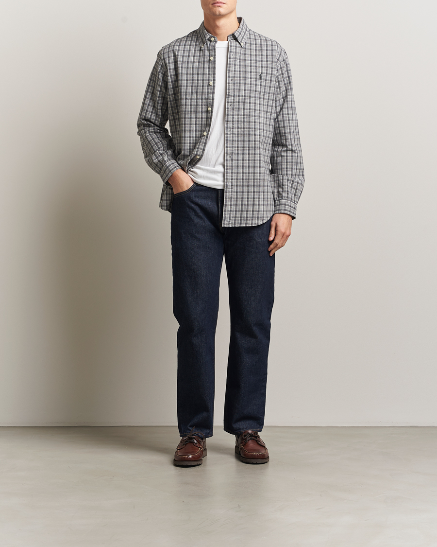 Herren | Hemden | Polo Ralph Lauren | Custom Fit Checked Shirt Grey Heather Multi