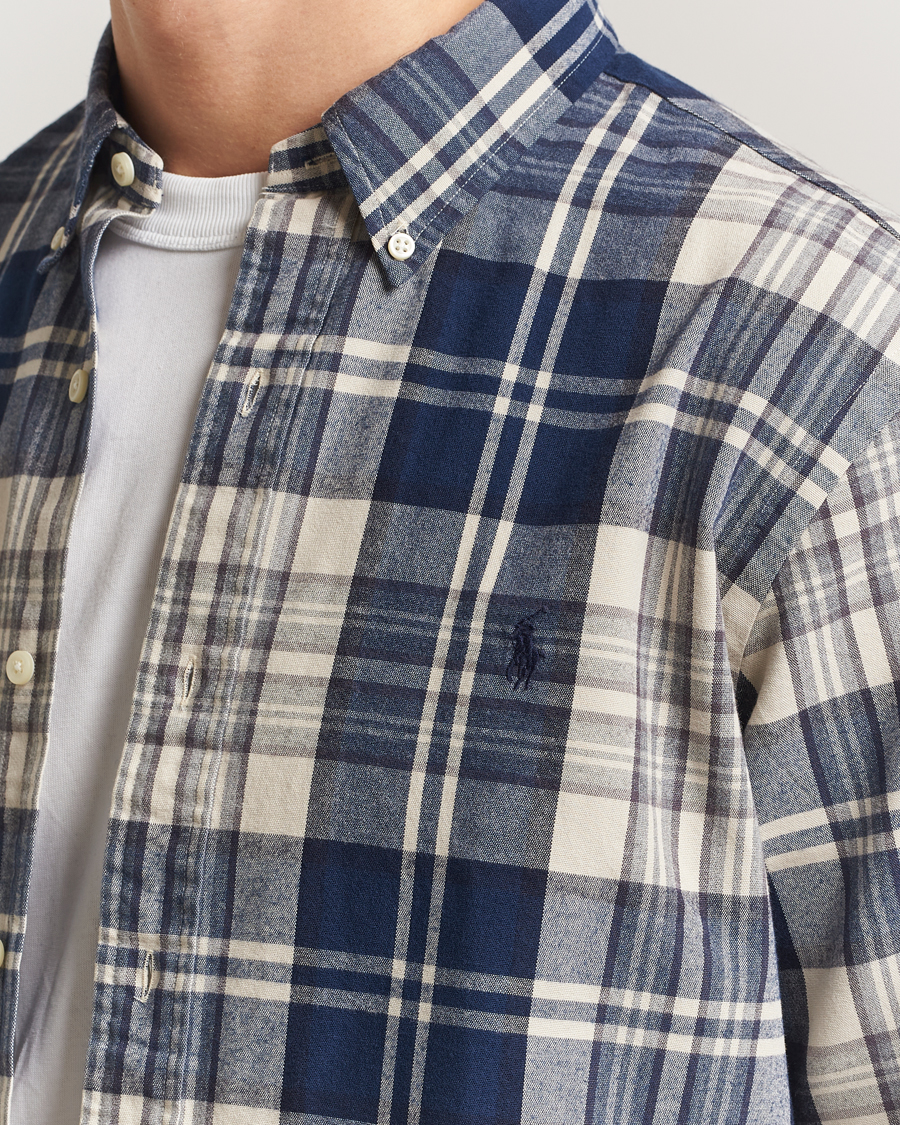 Herren | Hemden | Polo Ralph Lauren | Custom Fit Checked Shirt White/Navy Multi