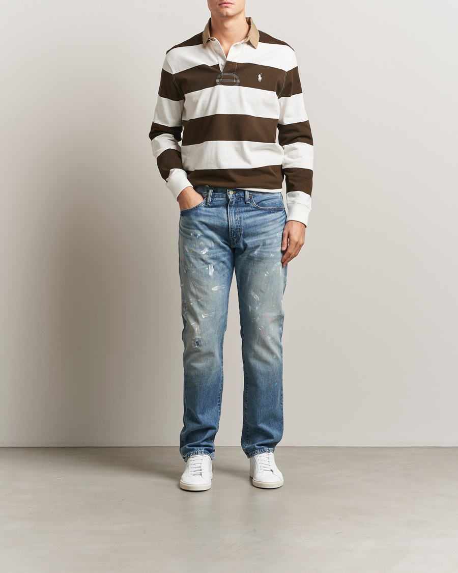 Herren | Pullover | Polo Ralph Lauren | Long Sleeve Rugby Sweater Dark Brown/Cream