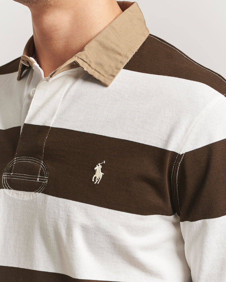 Herren | Pullover | Polo Ralph Lauren | Long Sleeve Rugby Sweater Dark Brown/Cream