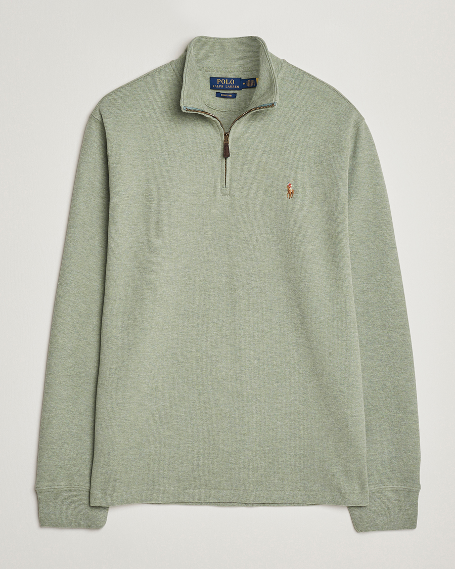 Herren | Pullover | Polo Ralph Lauren | Double Knitted Half Zip Greenery Heather