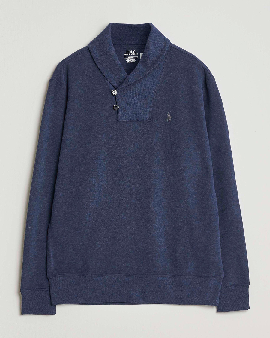 Herren | Pullover | Polo Ralph Lauren | Double Knitted Shawl Collar Sweater Navy Heather