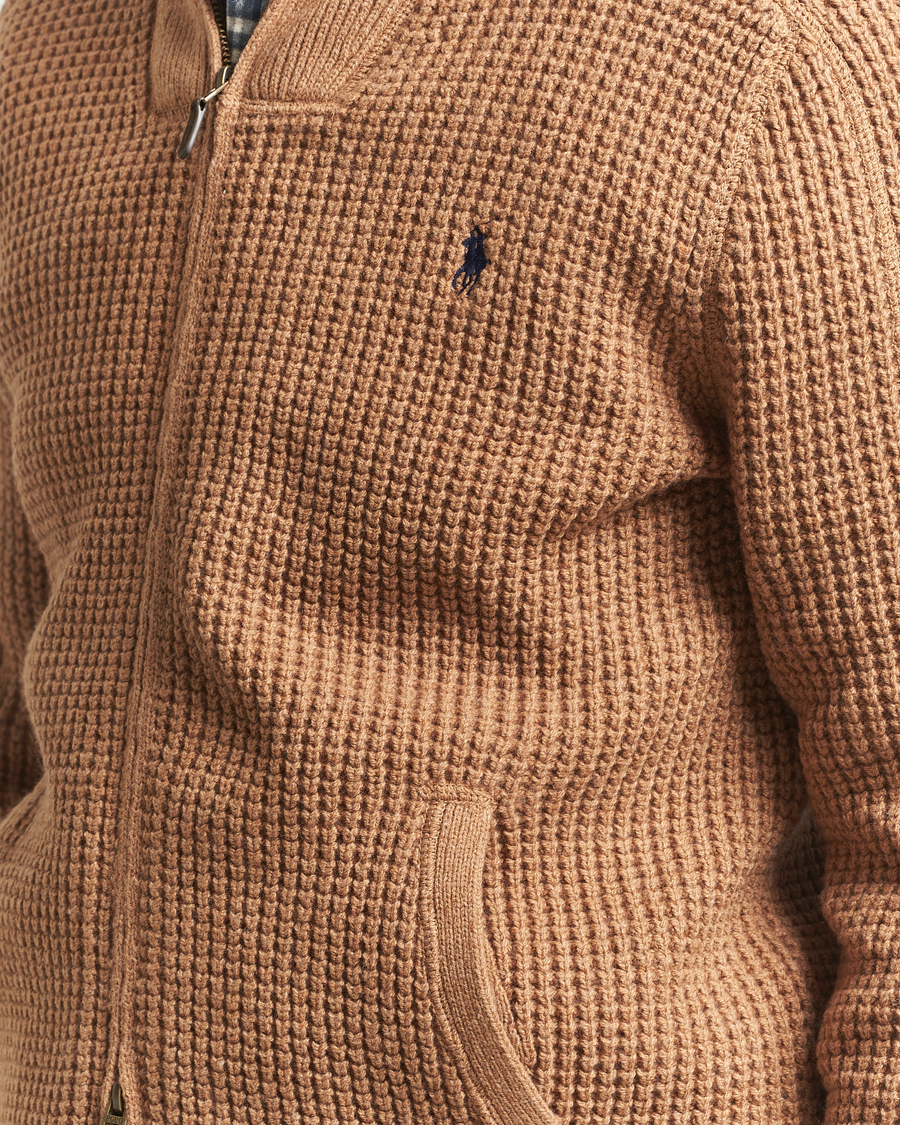 Herren | Pullover | Polo Ralph Lauren | Cotton/Wool Full Zip Brown Sugar Melange