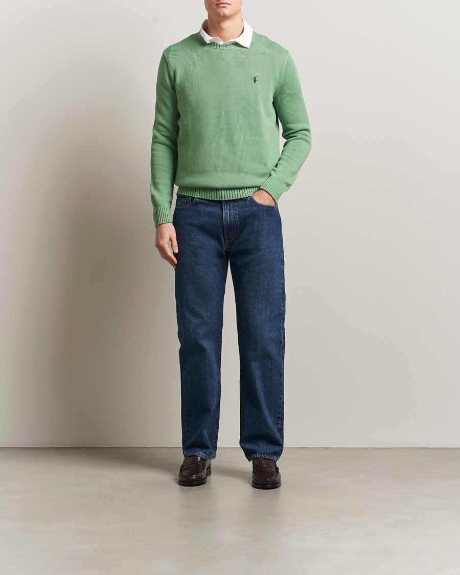 Herren | Pullover | Polo Ralph Lauren | Cotton Crew Neck Sweater Outback Green