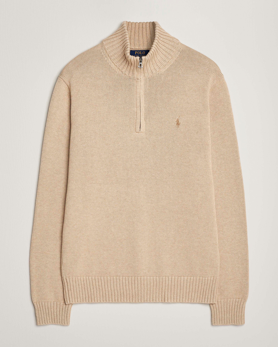 Herren | Pullover | Polo Ralph Lauren | Cotton Pullover Half Zip Dune Melange