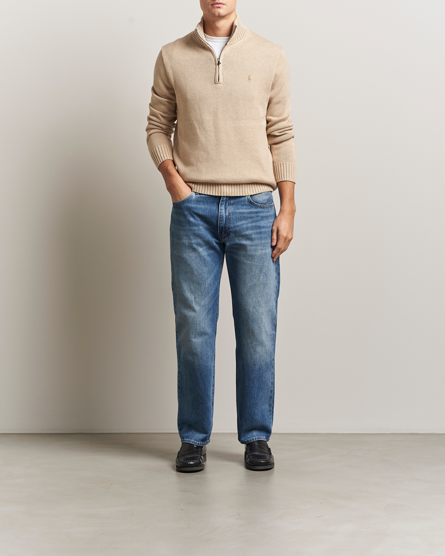 Herren | Pullover | Polo Ralph Lauren | Cotton Pullover Half Zip Dune Melange
