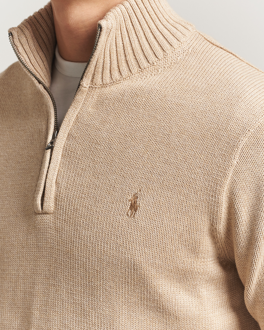 Herren | Pullover | Polo Ralph Lauren | Cotton Pullover Half Zip Dune Melange