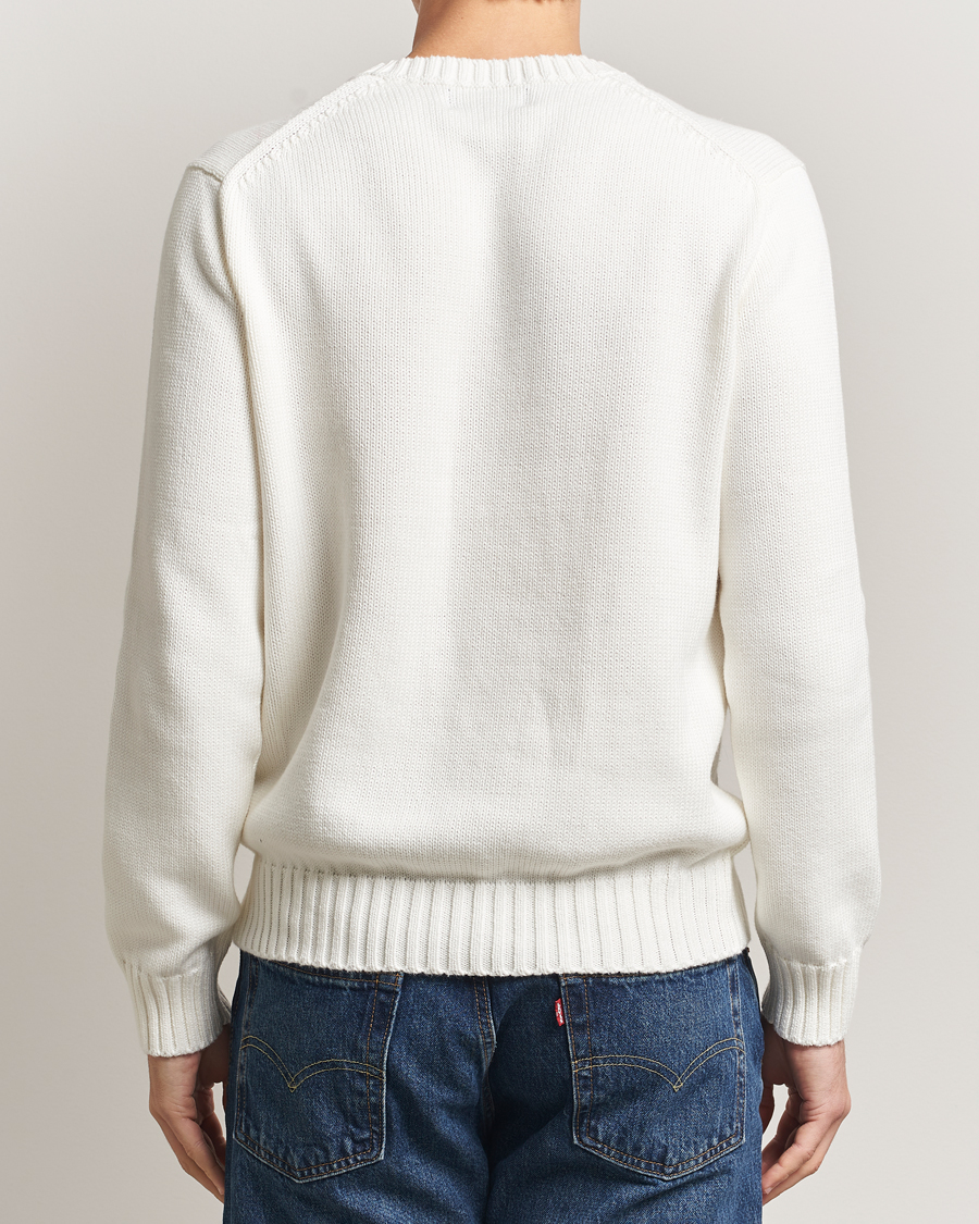 Herren | Pullover | Polo Ralph Lauren | Cotton Flag Sweater Deckwash White