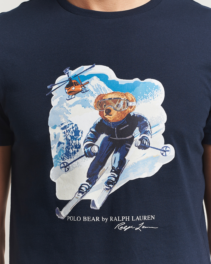 Herren | T-Shirts | Polo Ralph Lauren | Printed Bear T-Shirt Worth Navy