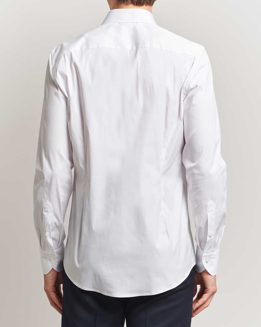 Herren | Hemden | Stenströms | Slimline Cotton Stretch Shirt White
