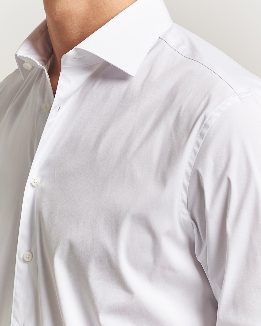 Herren | Hemden | Stenströms | Regular Fit Cotton Stretch Shirt White