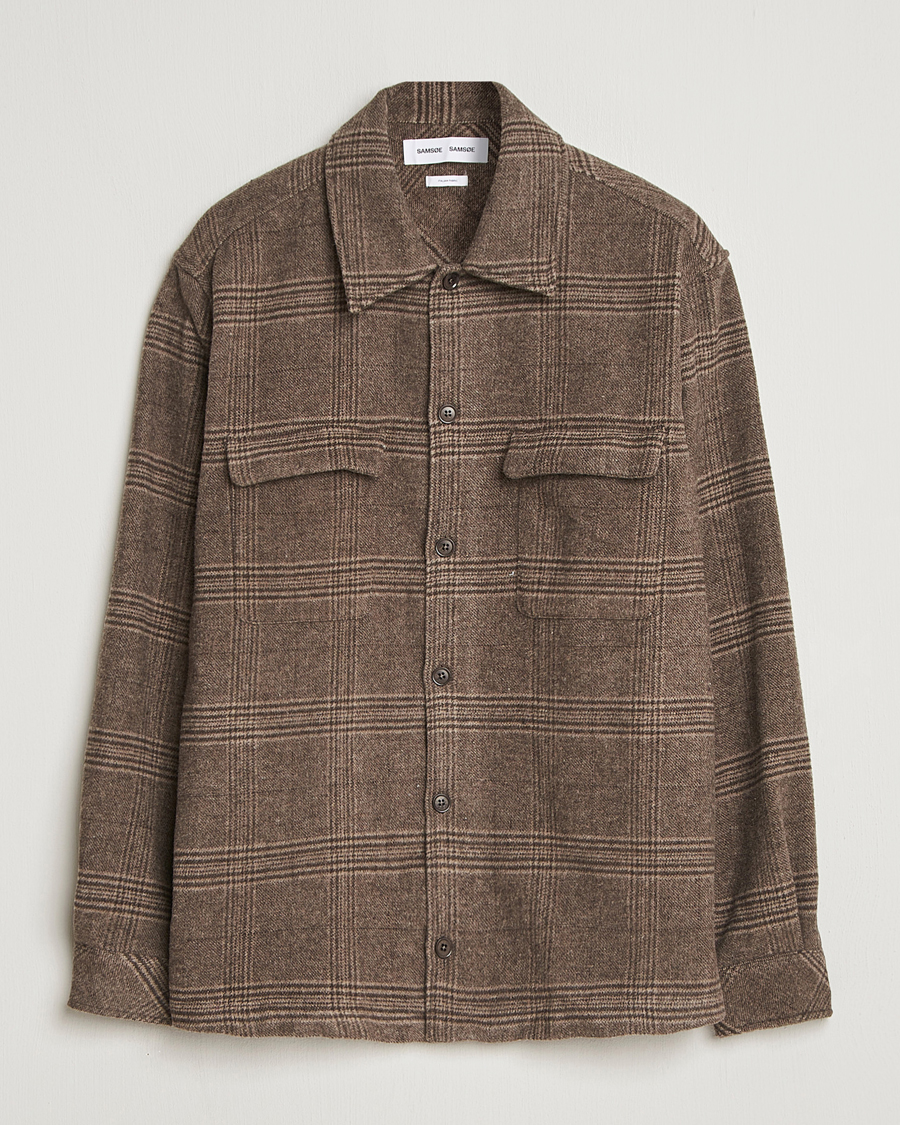Herren | Hemden | Samsøe Samsøe | Castor Checked Overshirt Black Coffee