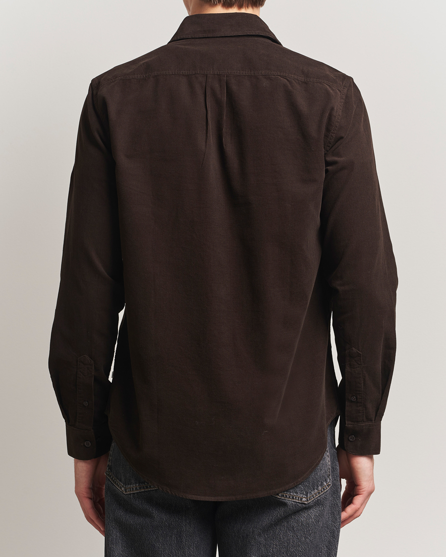 Herren | Hemden | Samsøe Samsøe | Liam Baby Cord Shirt Black Coffee