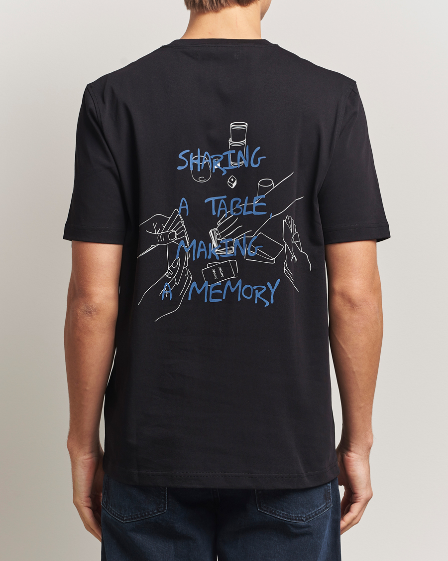 Herren | T-Shirts | Samsøe Samsøe | Cards Printed Crew Neck T-Shirt Black