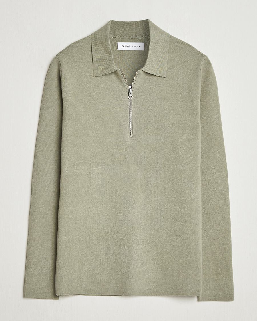 Herren | Pullover | Samsøe Samsøe | Guna Half Zip Seagrass