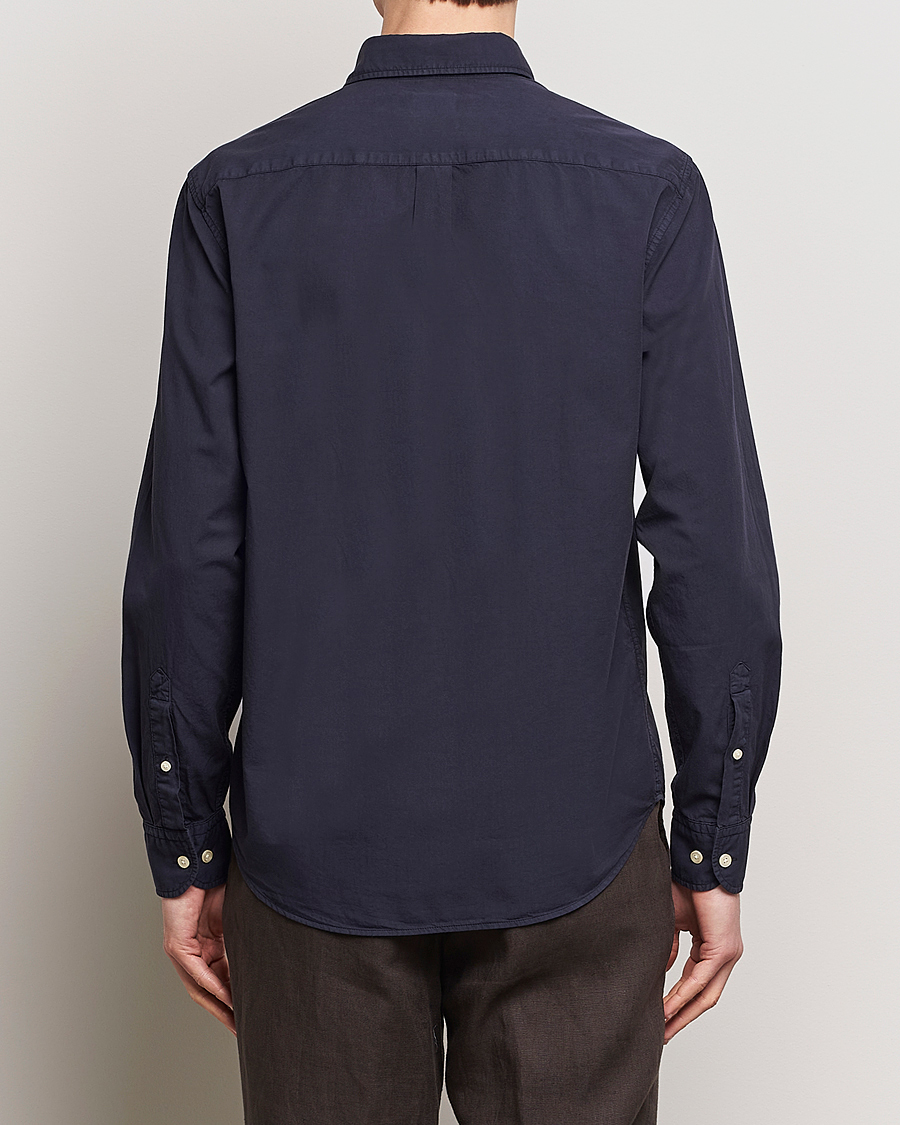 Herren | Hemden | Oscar Jacobson | Reg Fit Wide Spread Collar Twill Night Blue