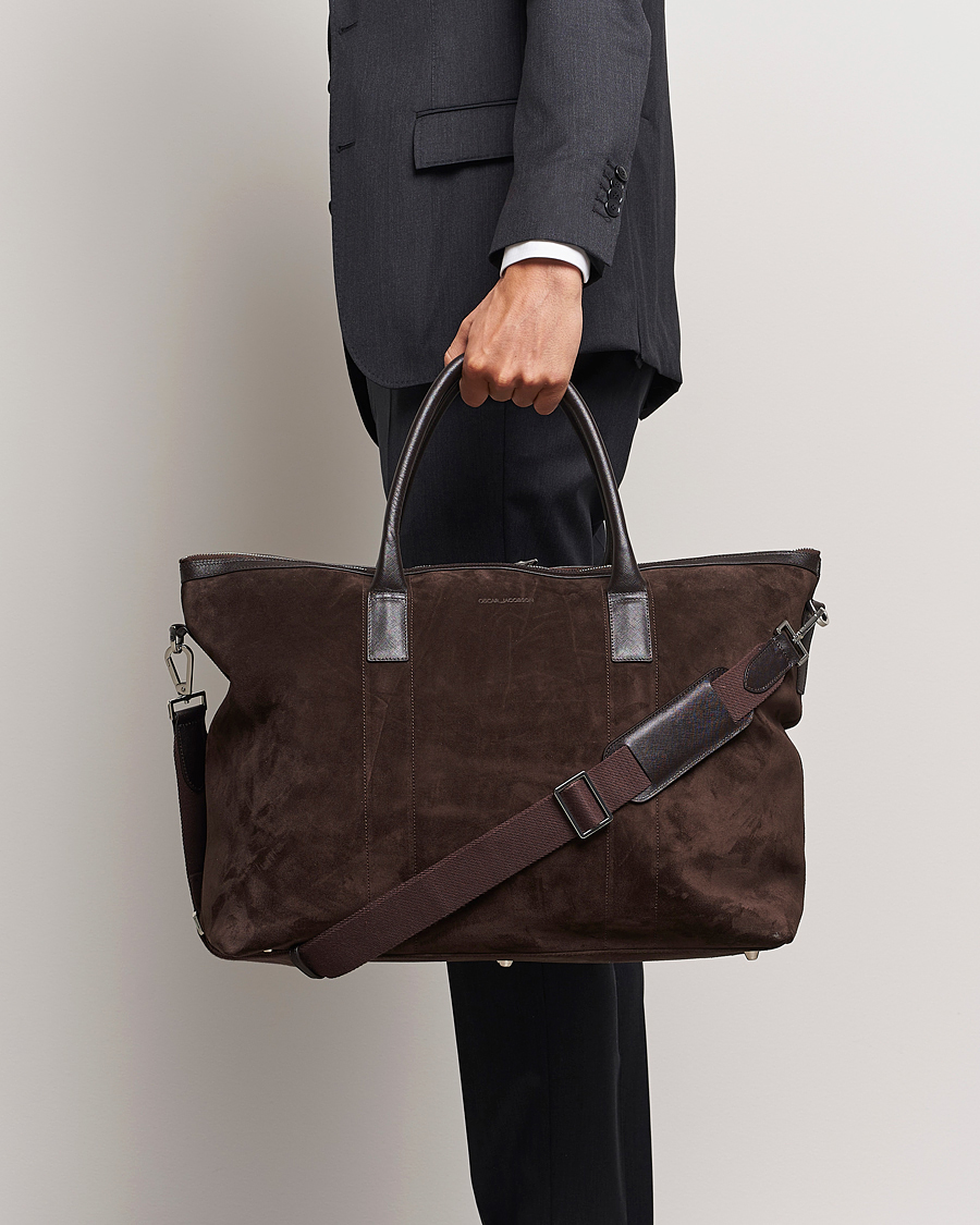 Herren | Oscar Jacobson Weekend Bag Soft Leather Chocolate Brown | Oscar Jacobson | Weekend Bag Soft Leather Chocolate Brown