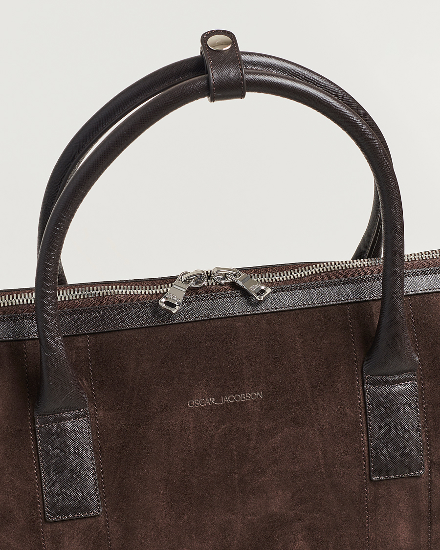 Herren | Oscar Jacobson Weekend Bag Soft Leather Chocolate Brown | Oscar Jacobson | Weekend Bag Soft Leather Chocolate Brown
