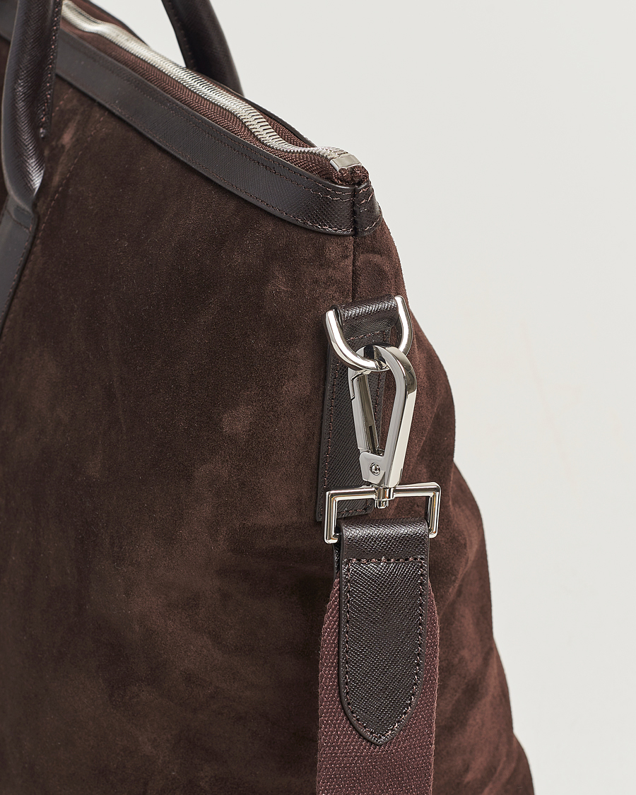 Herren | Taschen | Oscar Jacobson | Weekend Bag Soft Leather Chocolate Brown