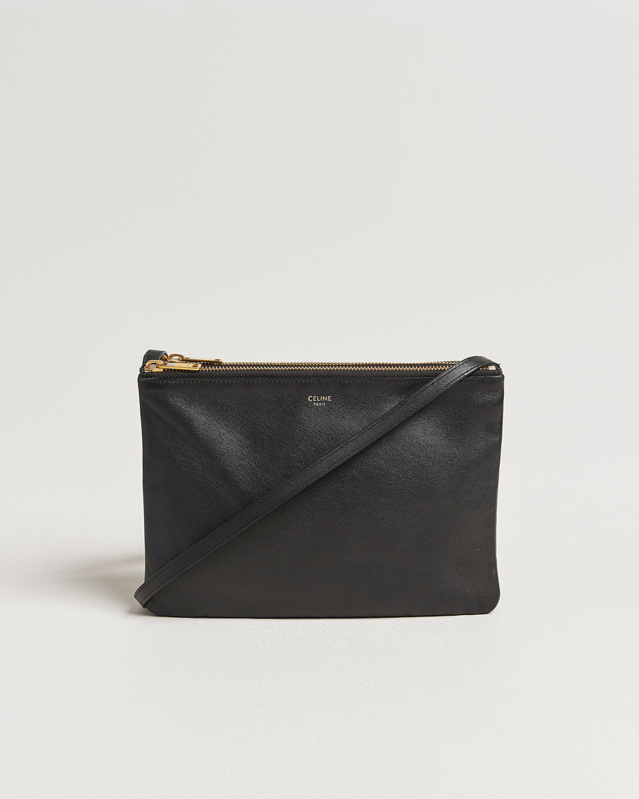 Herren | Celine Pre-Owned Trio Bag Medium Leather Black | Celine Pre-Owned | Trio Bag Medium Leather Black