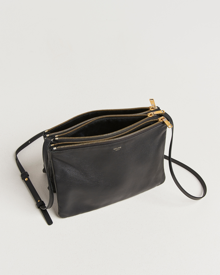 Herren | Celine Pre-Owned Trio Bag Medium Leather Black | Celine Pre-Owned | Trio Bag Medium Leather Black