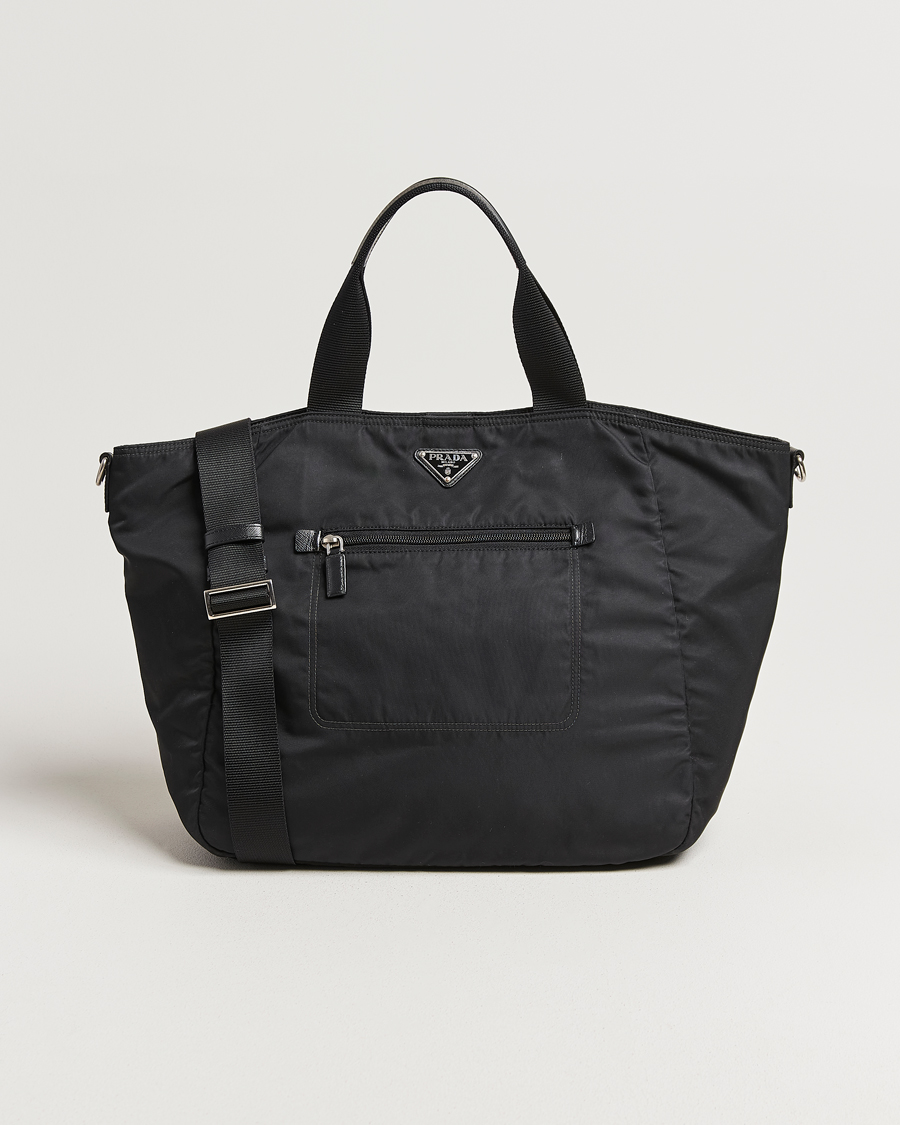 Herren | Prada Pre-Owned 2 Way Boston Bag Tessuto Nylon Black | Prada Pre-Owned | 2 Way Boston Bag Tessuto Nylon Black