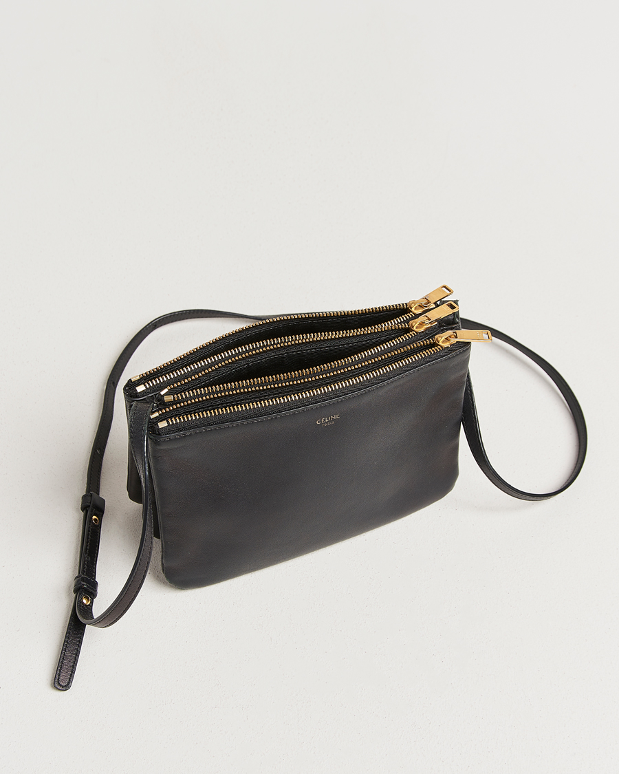Herren | Celine Pre-Owned Trio Bag Small Leather Black | Celine Pre-Owned | Trio Bag Small Leather Black