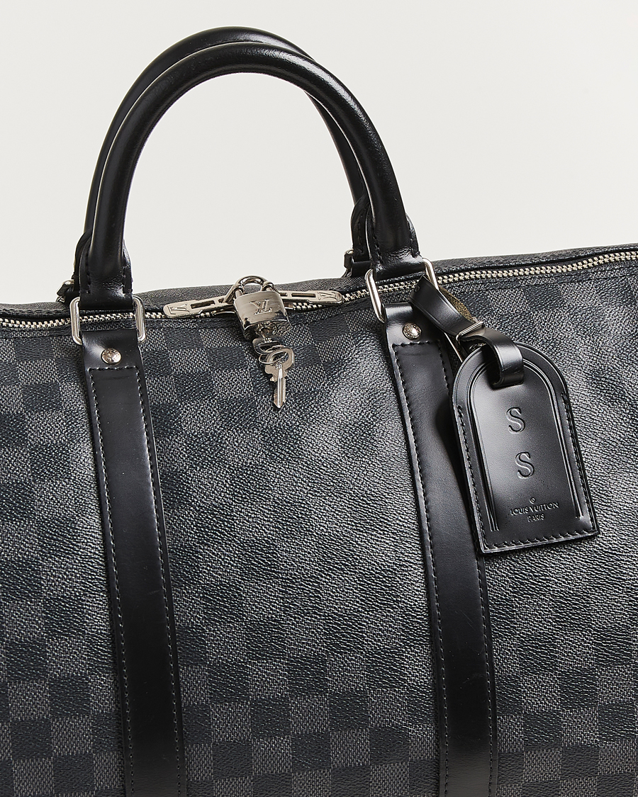 Herren | Pre-Owned & Vintage Bags | Louis Vuitton Pre-Owned | Keepall Bandouliére 55 Damier Graphite