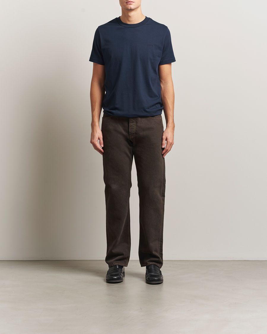 Herren | T-Shirts | A.P.C. | Embroidered APC T-Shirt Dark Navy