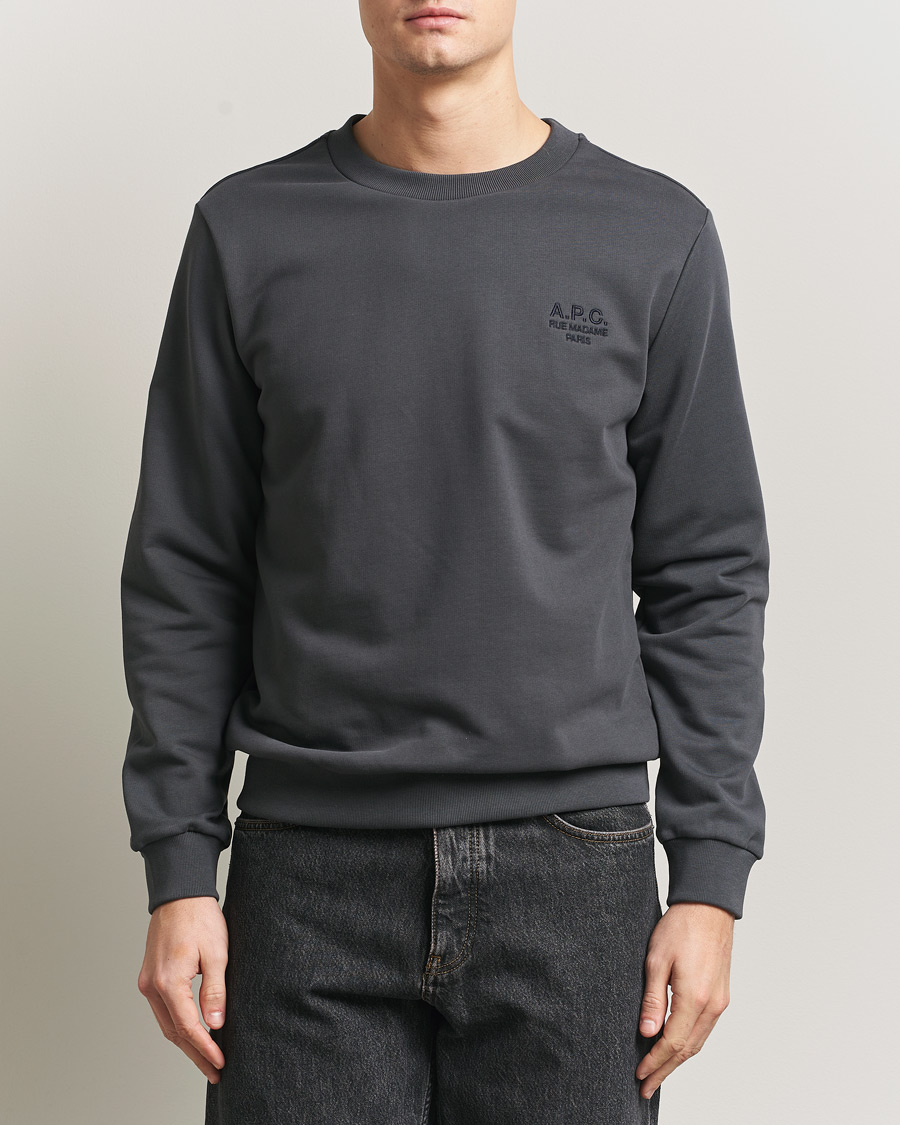 Herren | Pullover | A.P.C. | Rue Madame Tonal Sweatshirt Faded Black