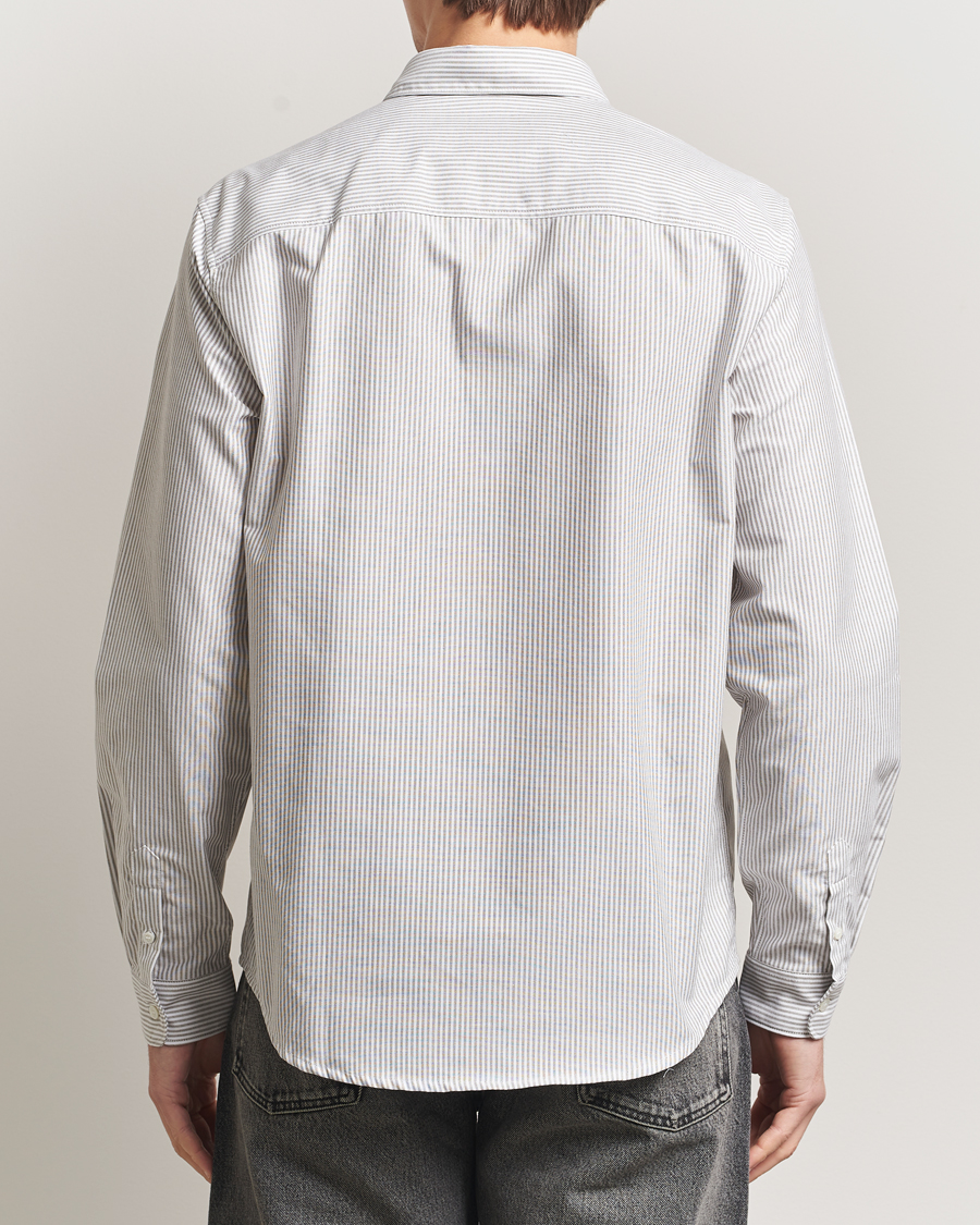 Herren | Hemden | A.P.C. | Greg Striped Oxford Shirt Green/White
