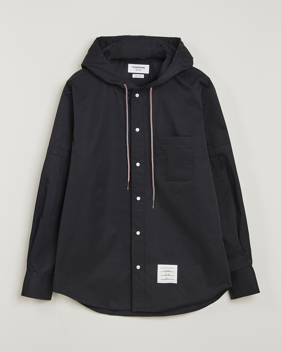 Herren | Hemden | Thom Browne | Long Sleeve Hooded Overshirt Black