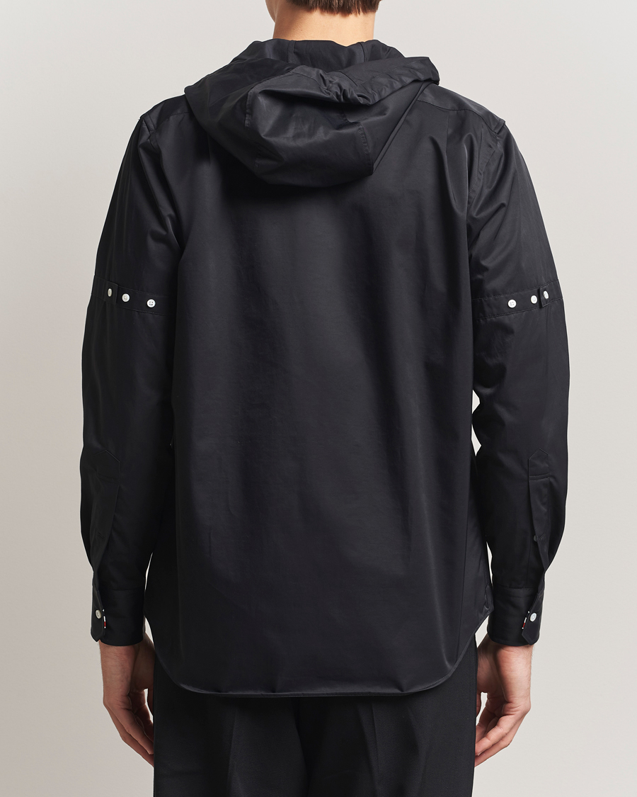 Herren | Hemden | Thom Browne | Long Sleeve Hooded Overshirt Black