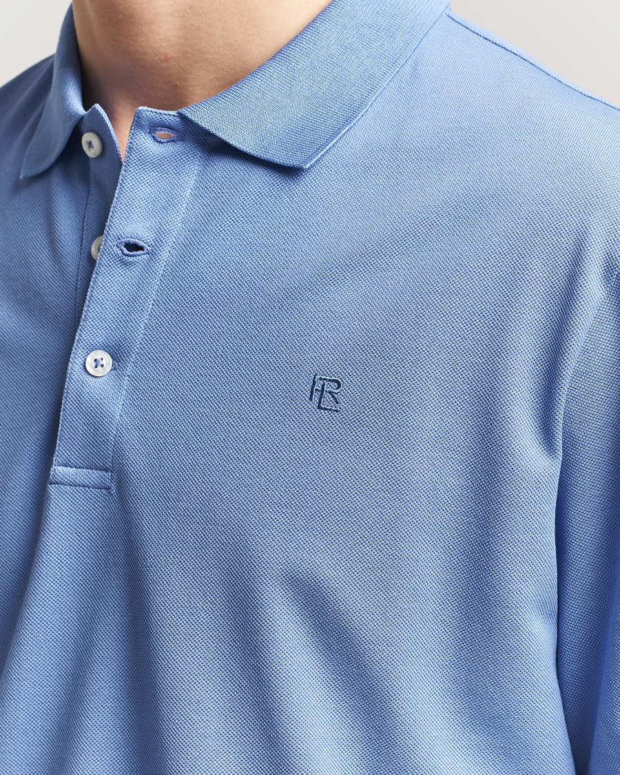 Herren | Poloshirts | Ralph Lauren Purple Label | Mercerized Cotton Polo Light Blue