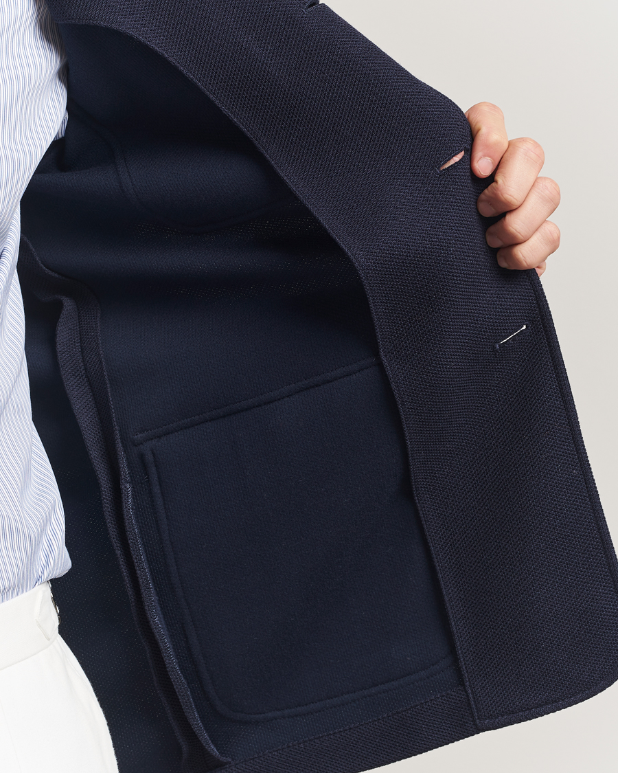 Herren | Sakkos | Ralph Lauren Purple Label | Wool/Cotton Jacket Chairman Navy